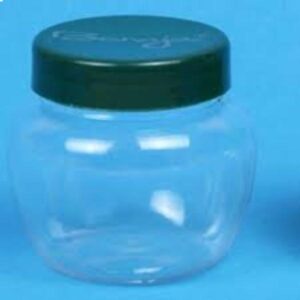 Cosmetic Apple Pet Jar with Pet  Lid - Black (100gm)