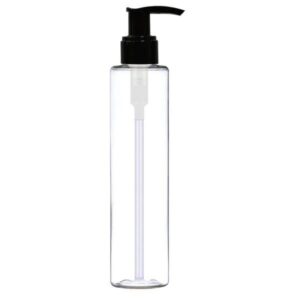 Cosmetic Sleek Slant Shoulder Pet Bottle with Lotion/ Dispenser Pump - Clear (50ml)