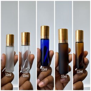 10ml Glass Roll On (Gold/Silver Cap)