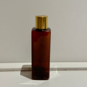 Cosmetic Square Pet Bottle with Screw Cap - Amber(100ml)