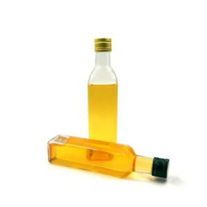 Marasca Clear Glass Bottle +  Cap  (Black, Silver, Gold)