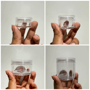 Acrylic San Jar - All Sizes  (Clear Lid + Transparent Body)