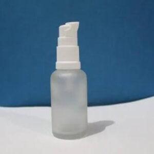 Frosted Clear Glass Bottle + Serum Pump- (All Sizes)