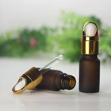 Frosted Amber Glass Bottle + Basket Dropper (Black, White, Silver, Gold)