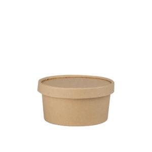 250ml Kraft Paper Tub Container with Lid- Brown