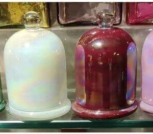 Candles Bell Glass Jar - Luster Finish (Multiple Colors) 200gm