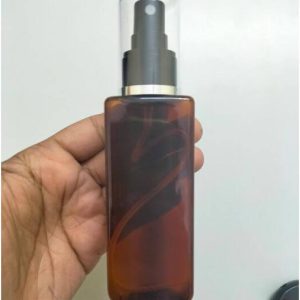 Cosmetic Cetra Pet Bottle with Spray/ Mist Pump - Clear, Amber, Black (100ml)