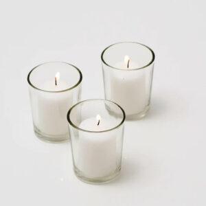 Candles Clear Glass Jar Votives - 70ml