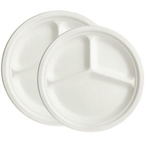 Bagasse Plates 3CP- 9" (inch) Round