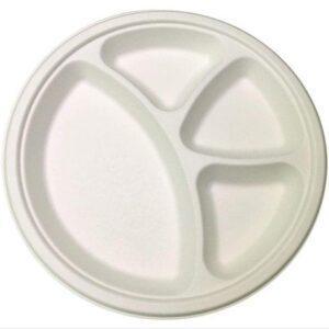 Bagasse Plates 4CP- 12" (inch) Round