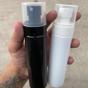 Cosmetic Premium Sleek HDPE Pet Bottle with Spray/ Mist Pump - White, Black (100ml)