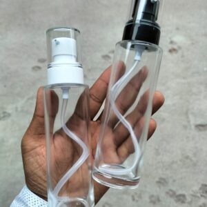 Flat Shoulder Glass Bottle with Beak Serum/ Spray Pump (30ml,50ml,100ml)