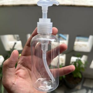 Clear Pet Round Bottle + Clear Dispenser Pump