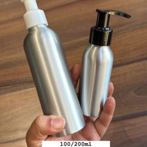 100/200ml Aluminium Bottle + Dispenser Pump