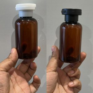 100 / 200 / 300ml Volza Flip Top Cap Short Boston Bottle