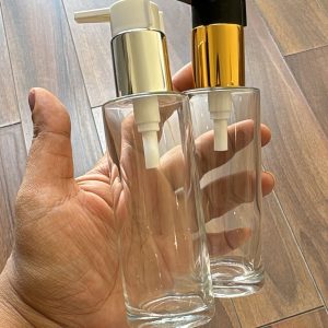 100ml Clear Glass Bottle + Beak Lotion/ Dispenser Pump