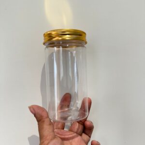 Clear Pet Jar with Aluminium Screw Cap (300gm)