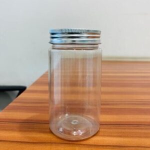 Clear Pet Jar with Aluminium Screw Cap (500gm)