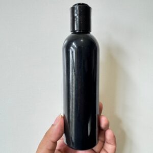 Cosmetic Boston Pet Bottle + Disc Cap - White, Black (200ml)