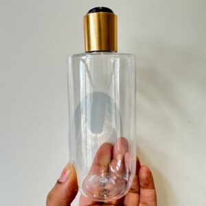 Cosmetic Pet Bottle with Gold Disc Cap - (250ml)