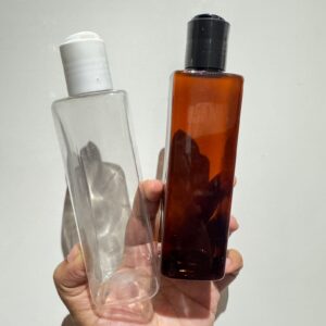 Cosmetic CZS Pet Bottle + Disc Cap - White, Black (200ml)