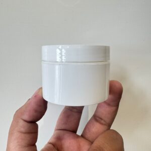 Cosmetic PP RIO Double Wall Cream Jar with Inner Lid - White ( 25gm)
